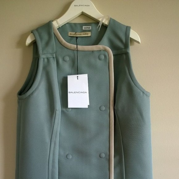 Balenciaga Paris Green Jumper Dress - Picture 1 of 4